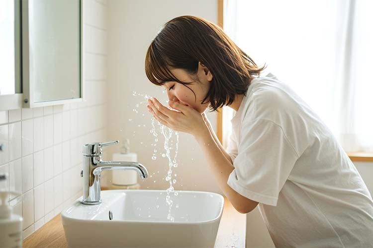 混合肌の洗顔方法。1日2回の洗顔がおすすめ。