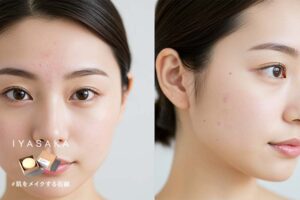 思春期ニキビと大人ニキビの違いと、#肌をメイクする石鹸を使った正しい洗顔方法を表現