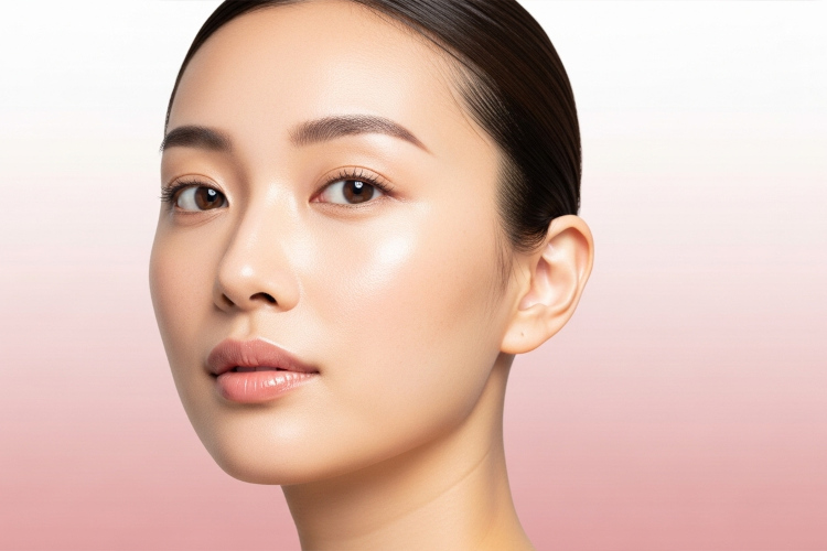 洗顔後の清潔でツヤのある肌