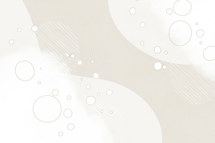 泡と水滴を抽象的に表現したイラスト